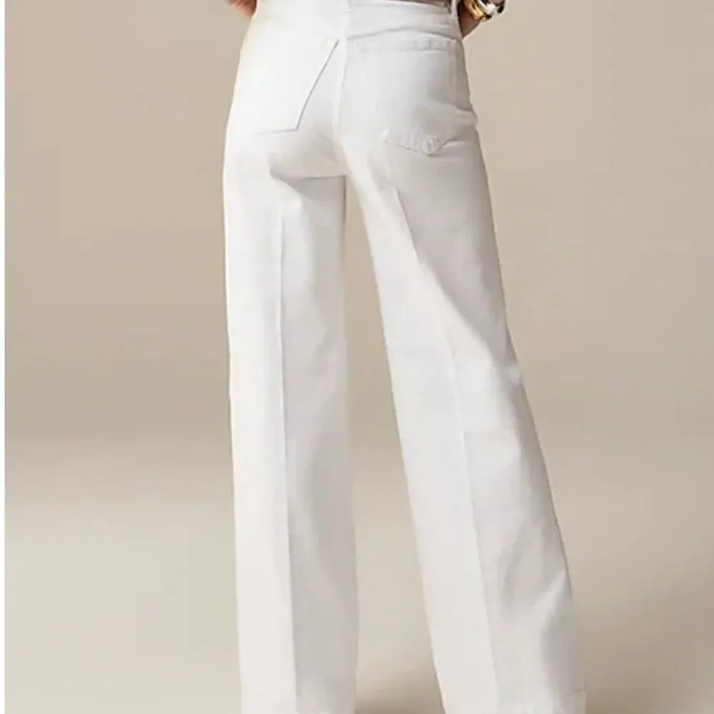 J. Crew BM338 Wide-leg denim trouser in white size 32 NWT